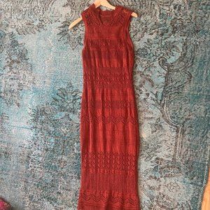 NWOT Anthropologie crochet midi dress
